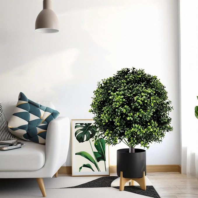 20" Artificial Cedar Topiary Ball Tree