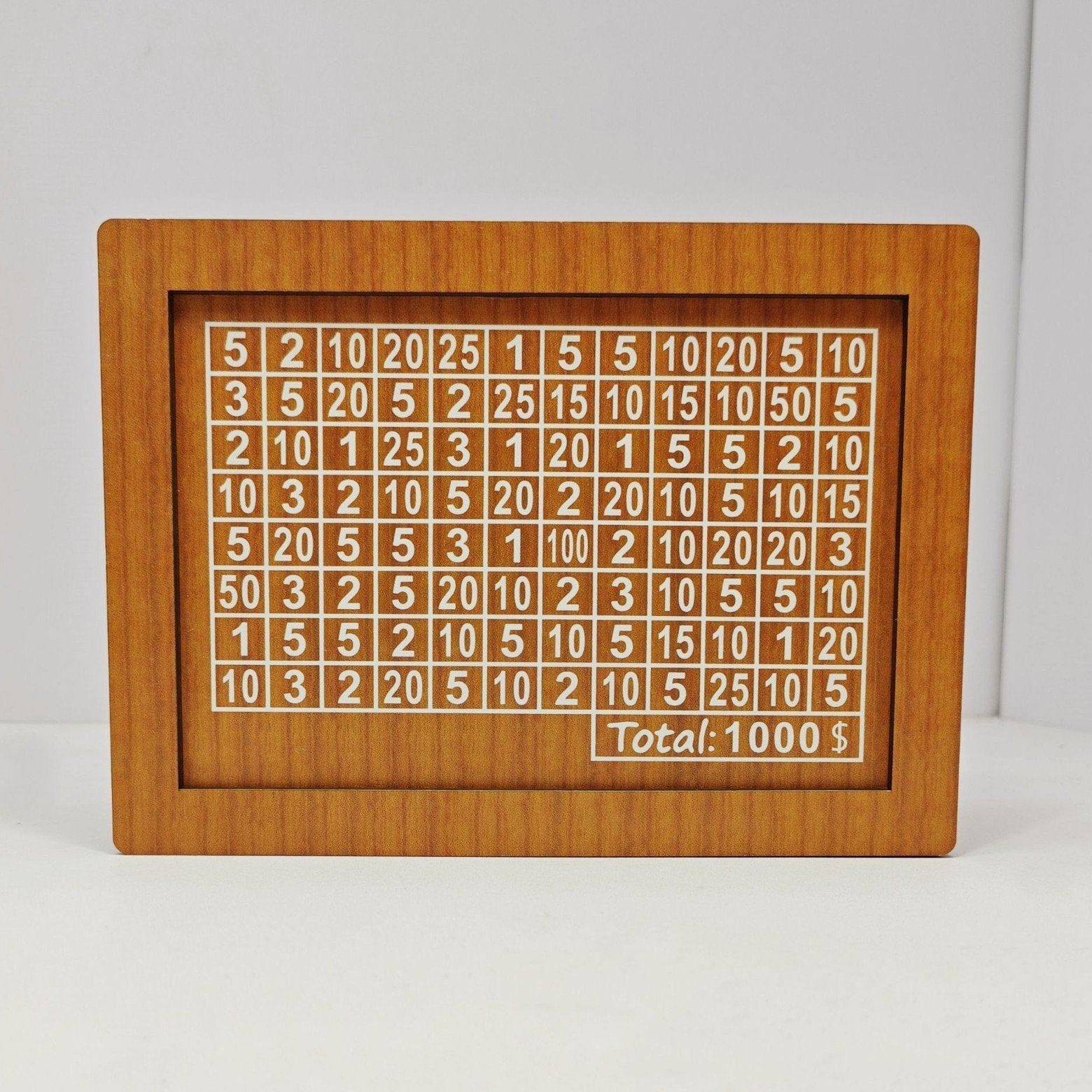 Cash Vault Wooden Savings Box – $10,000 Money Box with Coin Counter