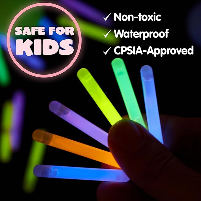 100 Glow-in-the-Dark Easter Eggs with 100 Mini Glow Sticks – Perfect for Easter Egg Hunts!