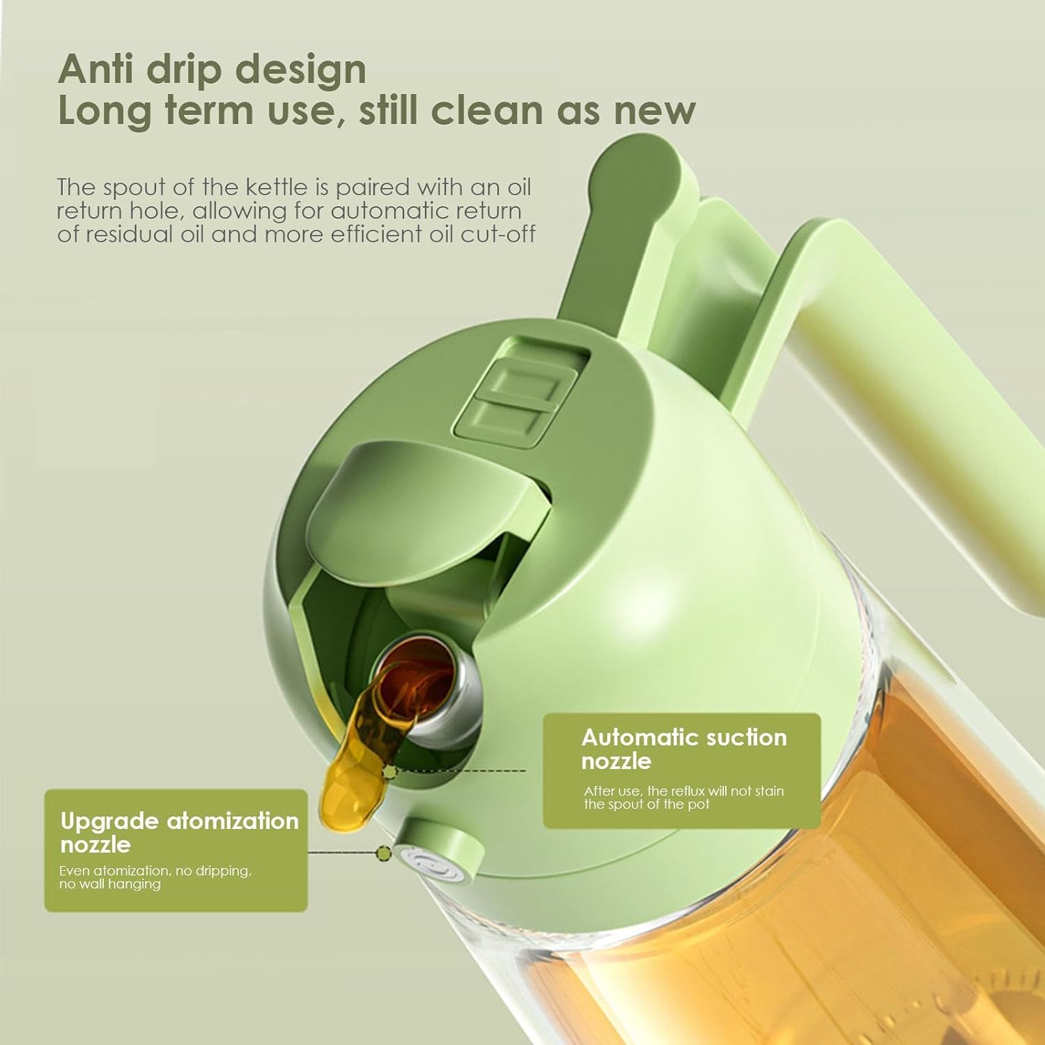 2-in-1 Olive Oil Sprayer for Cooking 470ml