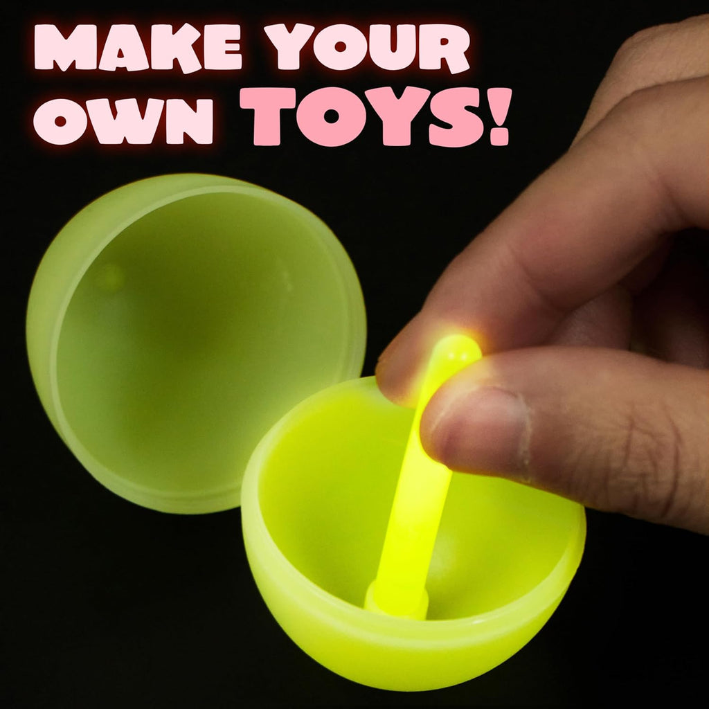 100 Glow-in-the-Dark Easter Eggs with 100 Mini Glow Sticks – Perfect for Easter Egg Hunts!