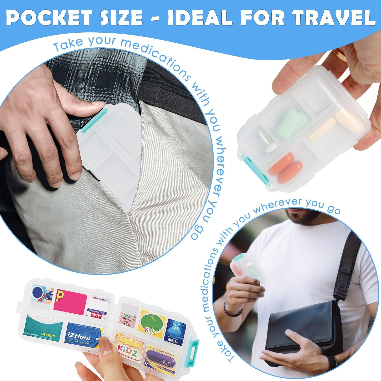 147 Pcs Medicine Labels, DIY Mini Pill Case Labels