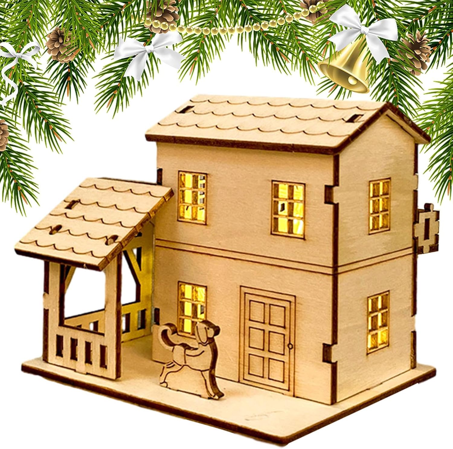 Buy 2 Free Shipping🎄 DIY Christmas Wooden House Kit 🎄