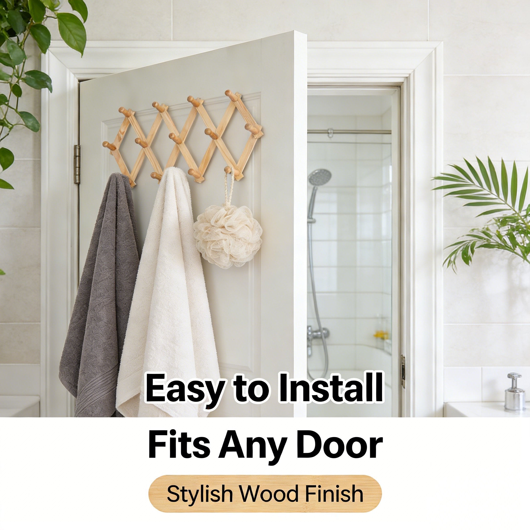 13-Hook Expandable Clothes Hanger Storage Rack