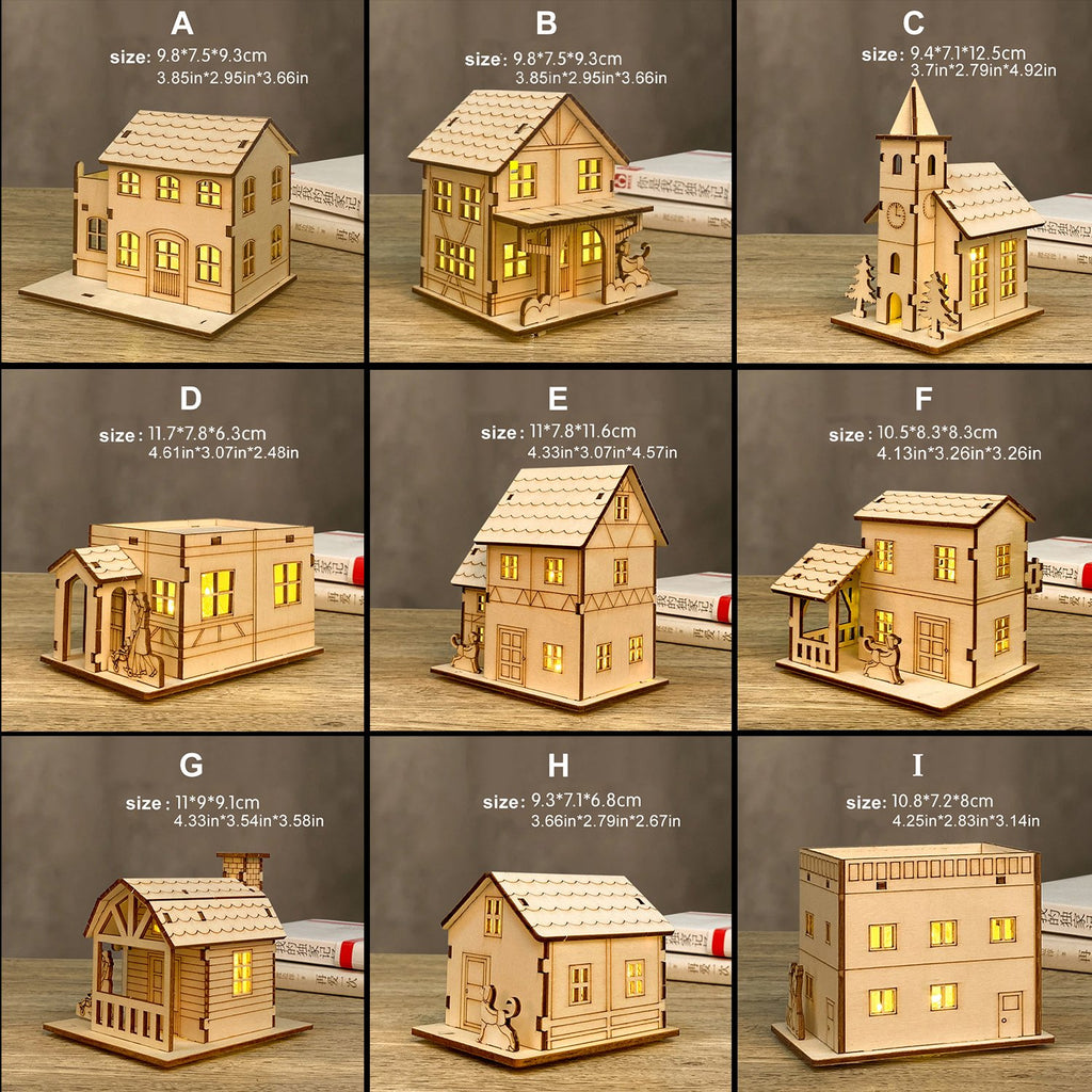Buy 2 Free Shipping🎄 DIY Christmas Wooden House Kit 🎄