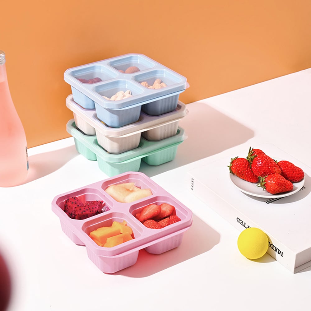 BENTO LUNCH BOX 4-COMPARTMENT MEAL PREP CONTAINER
