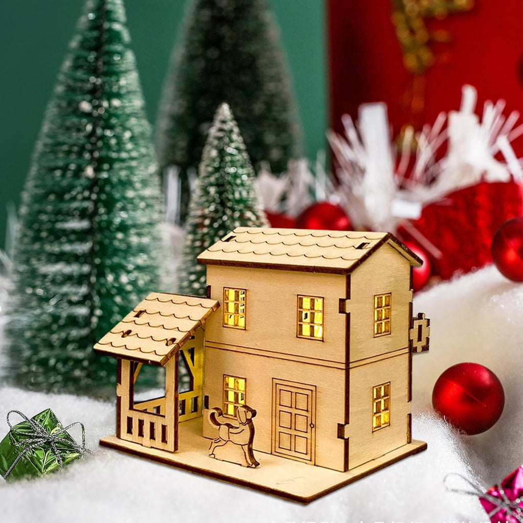 Buy 2 Free Shipping🎄 DIY Christmas Wooden House Kit 🎄