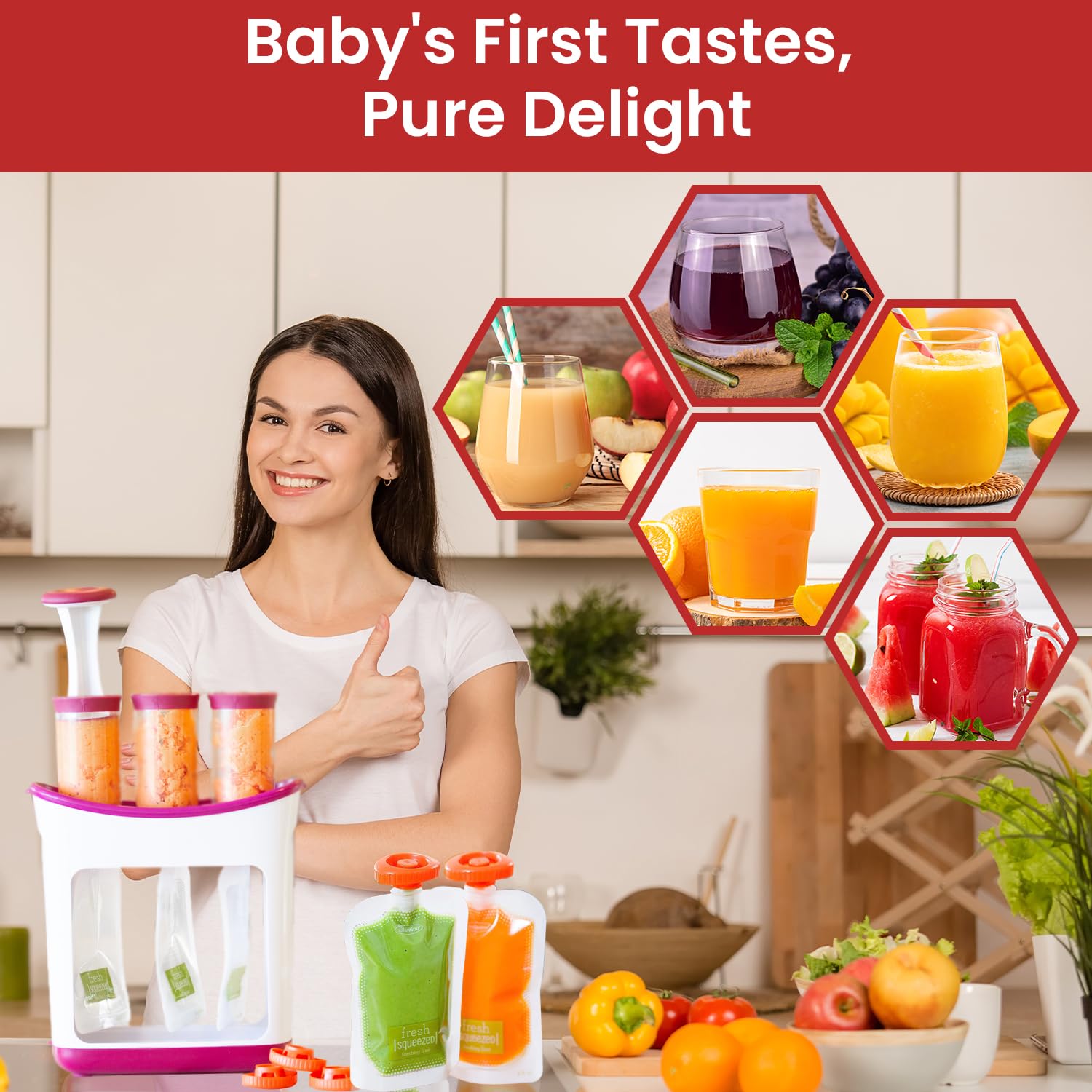 Baby Food Pouch Maker Squeeze Station