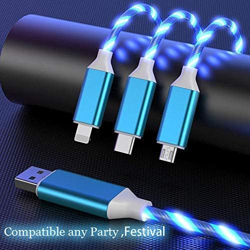 3 in 1 LED Flowing Charging Cable - Fast, Durable & Stylish!