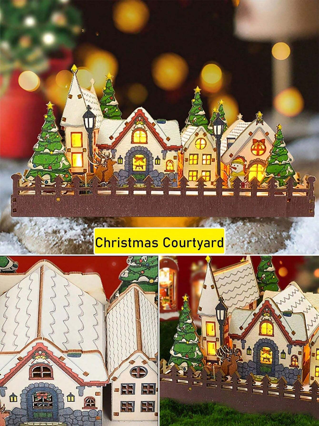 Buy 2 Free Shipping🎄 DIY Christmas Wooden House Kit 🎄