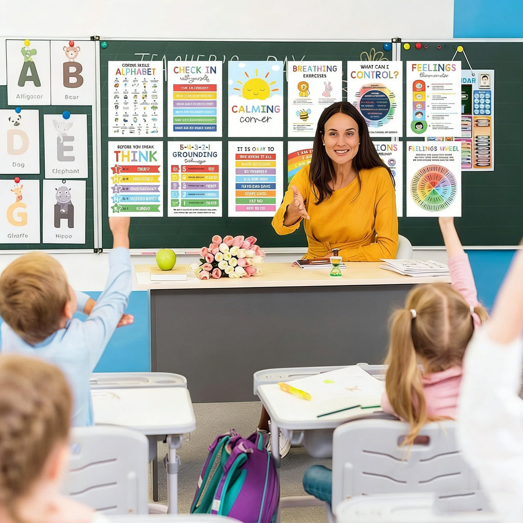 Calming Corner Posters&Feelings Wheel Chart🌈🧠