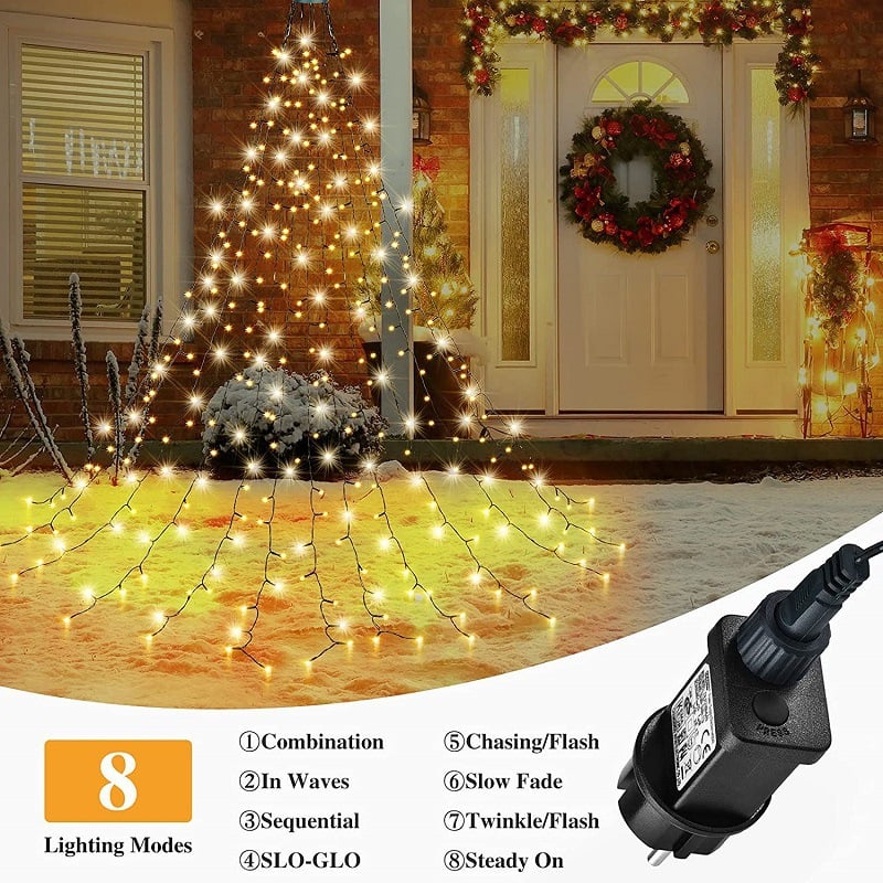 Cascading Twinkle Lights for Christmas Tree
