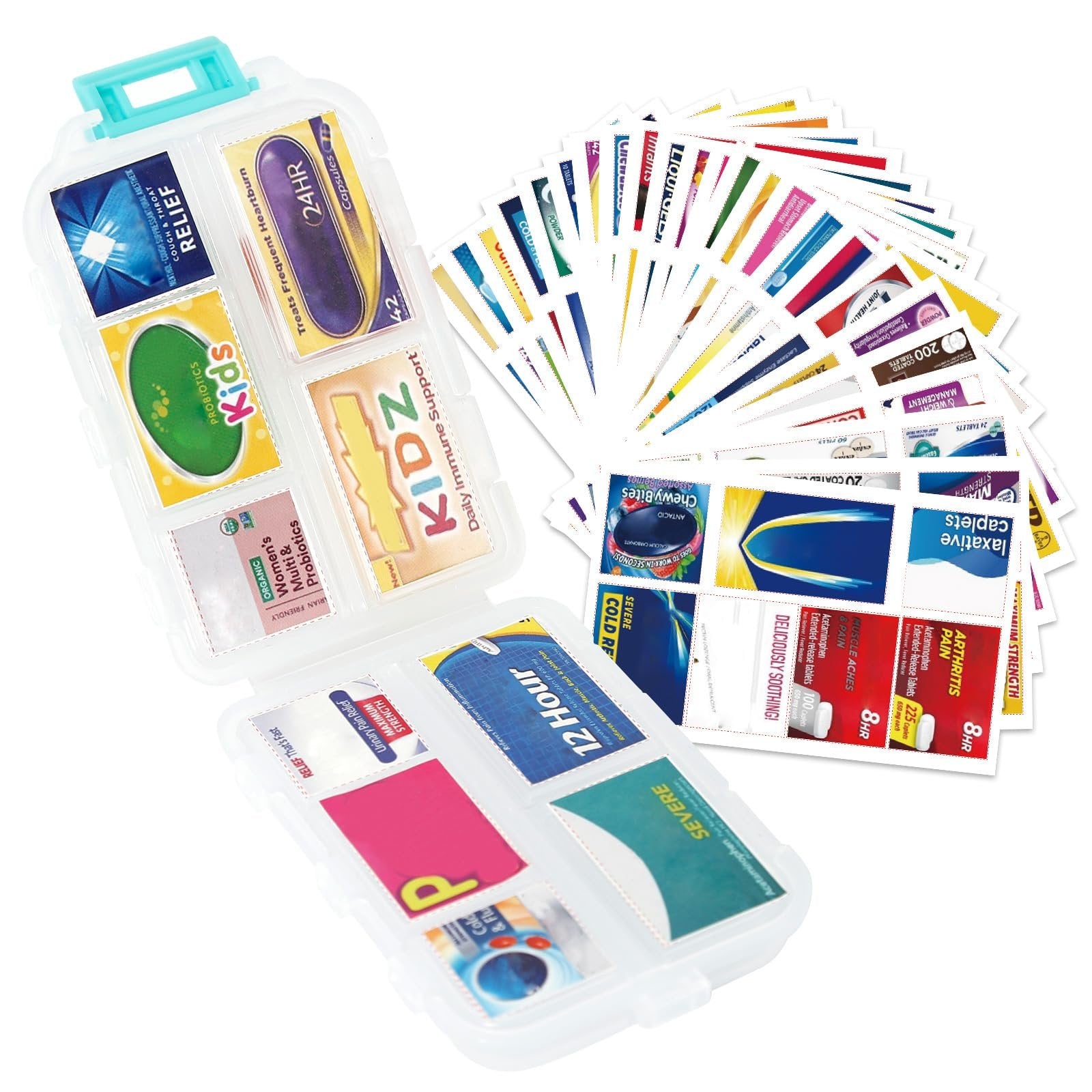 147 Pcs Medicine Labels, DIY Mini Pill Case Labels