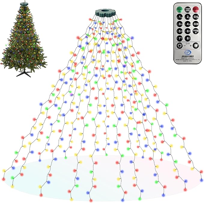 Cascading Twinkle Lights for Christmas Tree